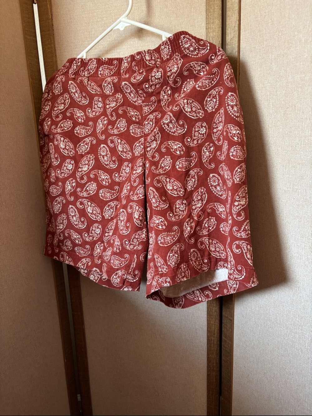 FINAL MARKDOWN Lands' End Paisley Elastic-Waist Shorts 18P